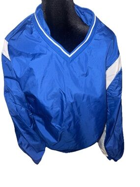 blue windbreaker